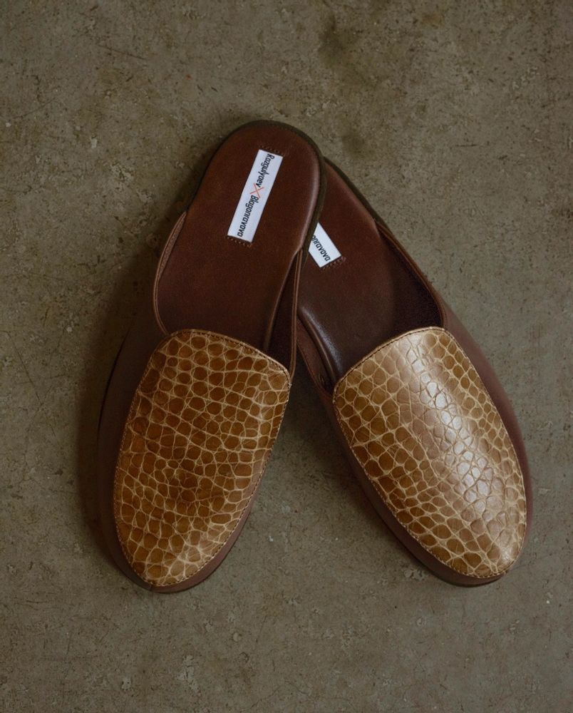 Customizable objects - Leather sleepers, home shoes - RXBSHOES