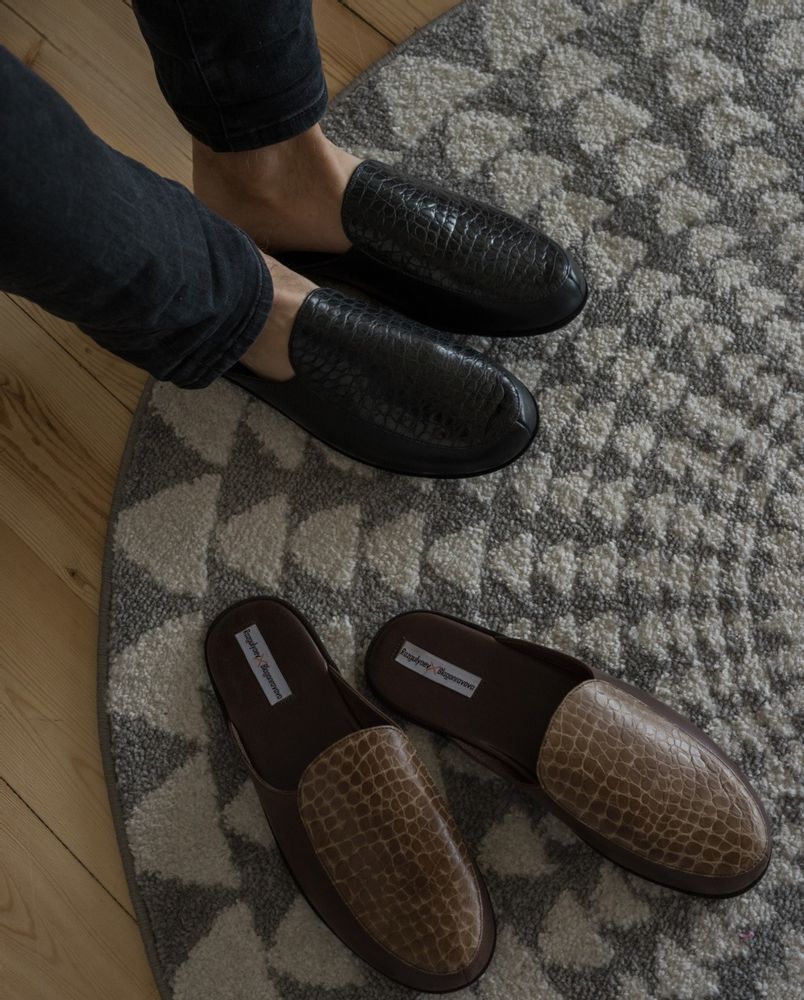 Customizable objects - Leather sleepers, home shoes - RXBSHOES