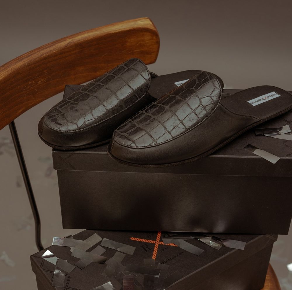 Customizable objects - Leather sleepers, home shoes - RXBSHOES