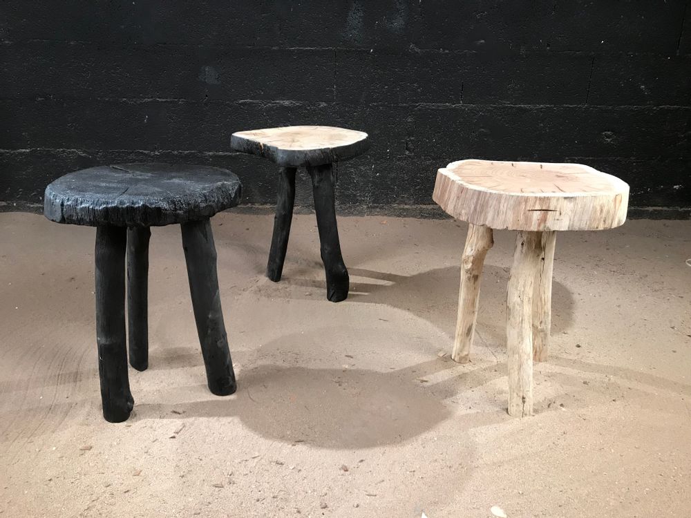 Conference tables - Driftwood bench and stool - DECO-NATURE