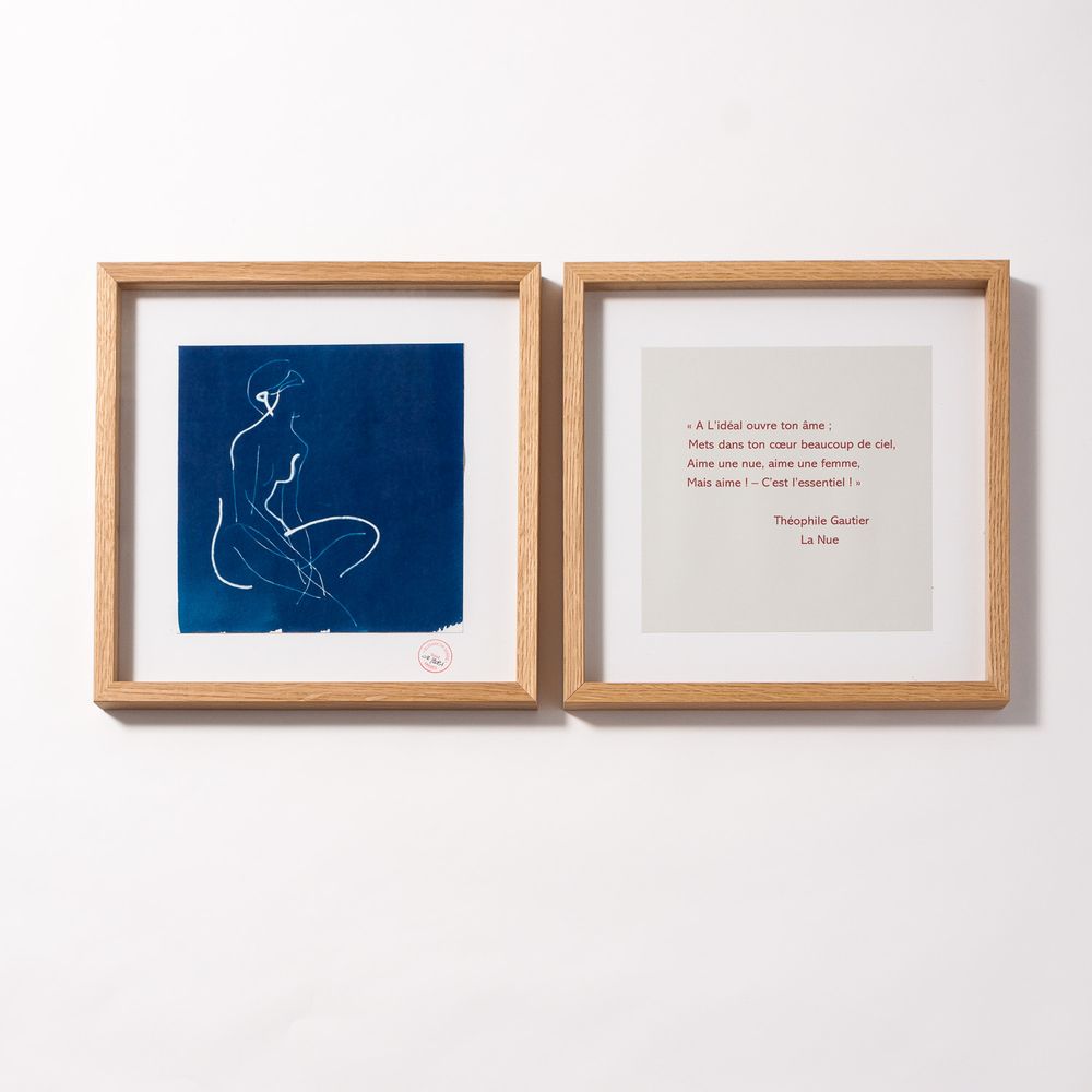 Other wall decoration - DIPTYCH CYANOTYPE THE NUDE - LILY BLANCHE