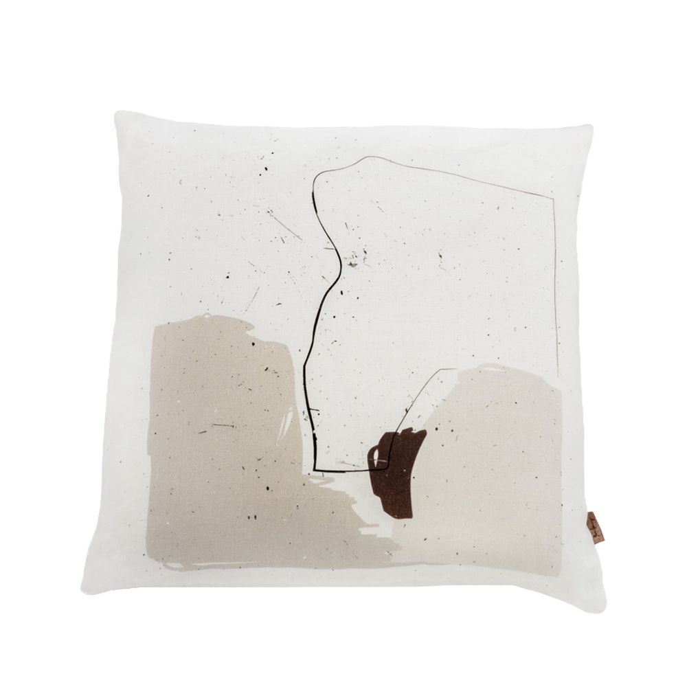Couettes et oreillers - Housse de coussin en lin imprimé numérique MY, 50 x 50 cm - XERALIVING