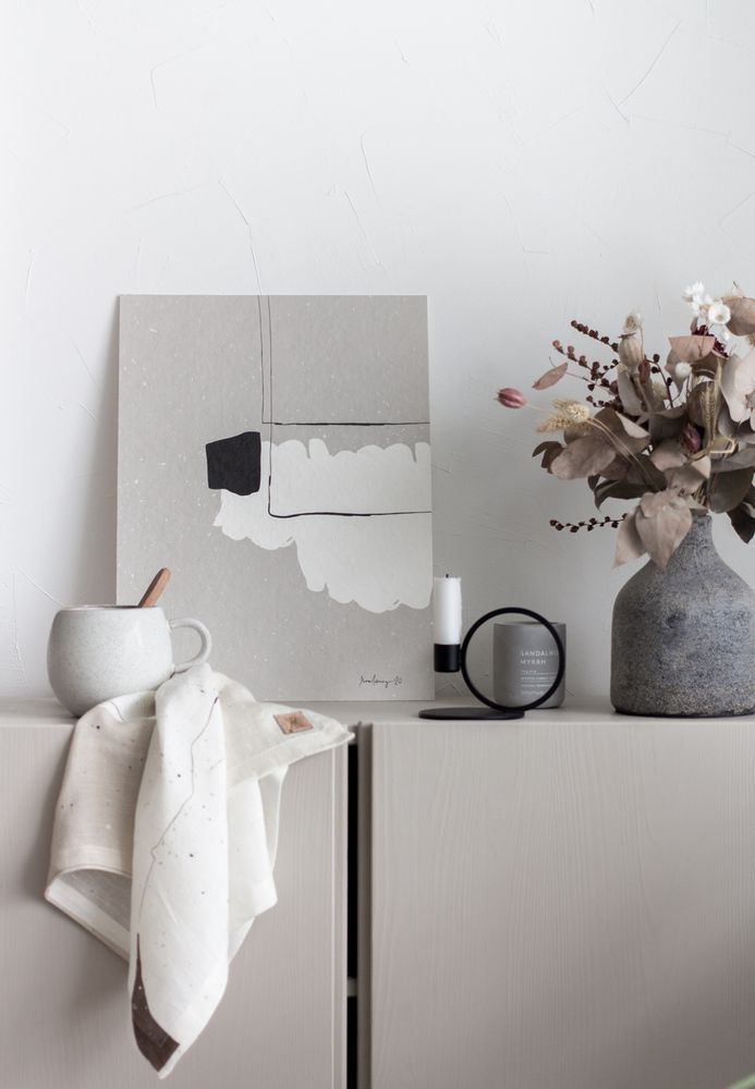 Tea towel - DIGITAL PRINTED LINEN TEA TOWEL LO, 50 x 70 cm - XERALIVING