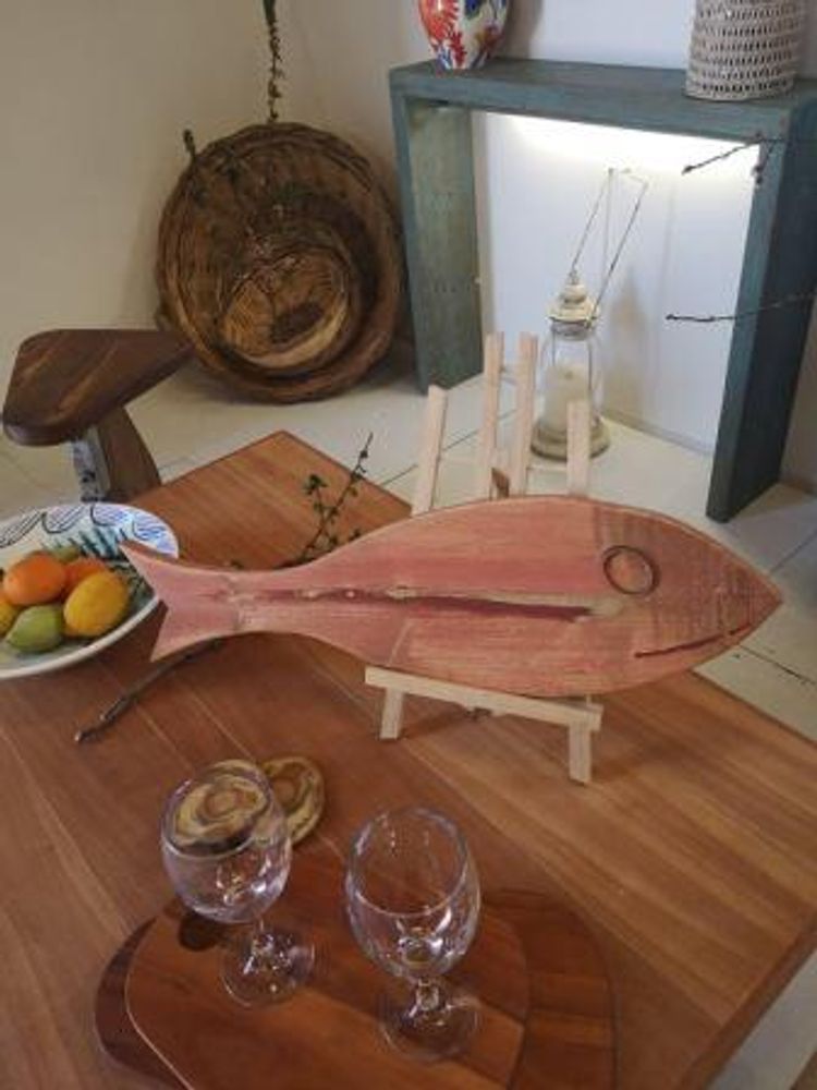 Autres tables  - Table basse plateau cerise Fisherman B - LIVING MEDITERANEO