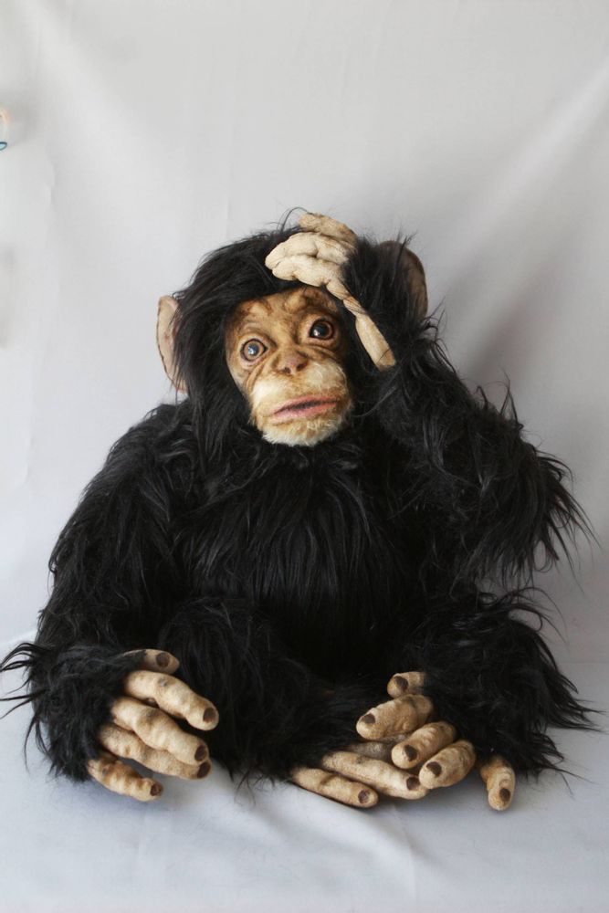 Customizable objects - Cute realistic monkey sculpture - KATERINA MAKOGON