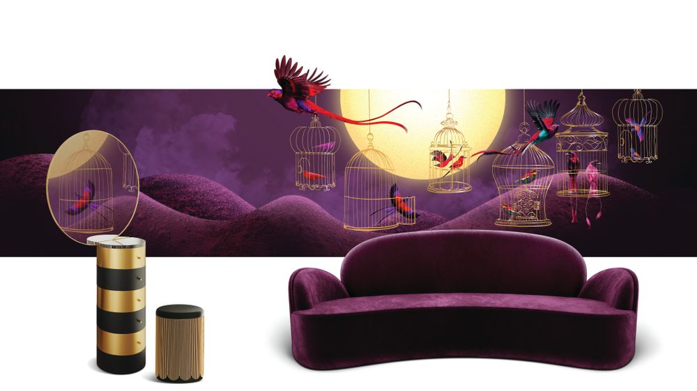 Commodes - Cordes Beauty Table Or Noir - SCARLET SPLENDOUR