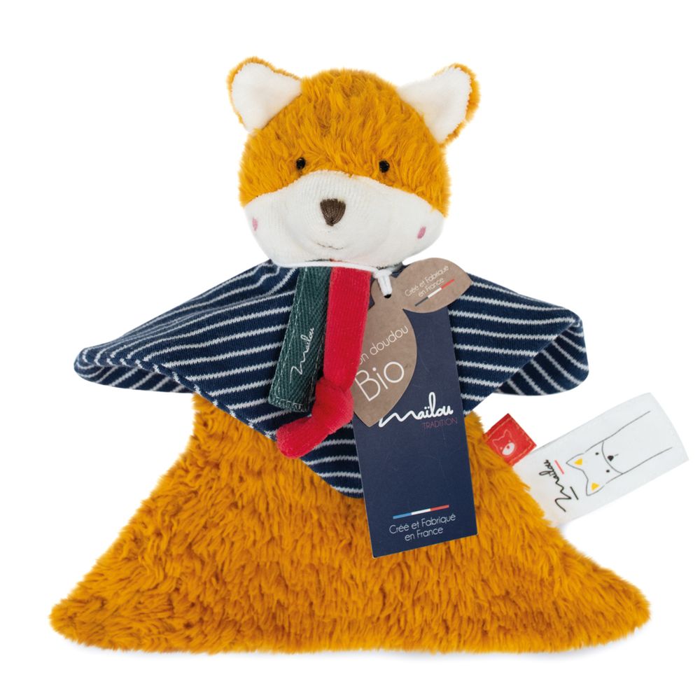 Toys - ORGANIC COTTON/Fox Doudou GM - MAILOU TRADITION - DOUDOU ET COMPAGNIE