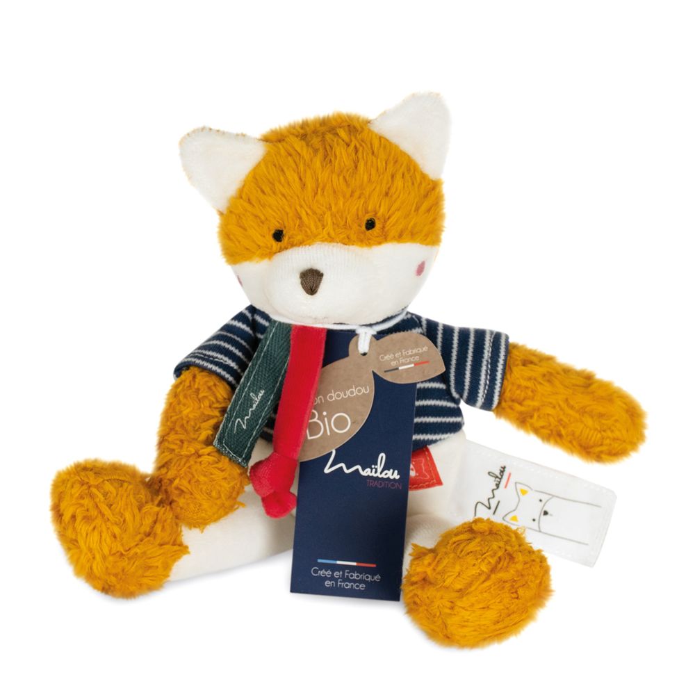 Toys - ORGANIC COTTON/Fox Doudou GM - MAILOU TRADITION - DOUDOU ET COMPAGNIE