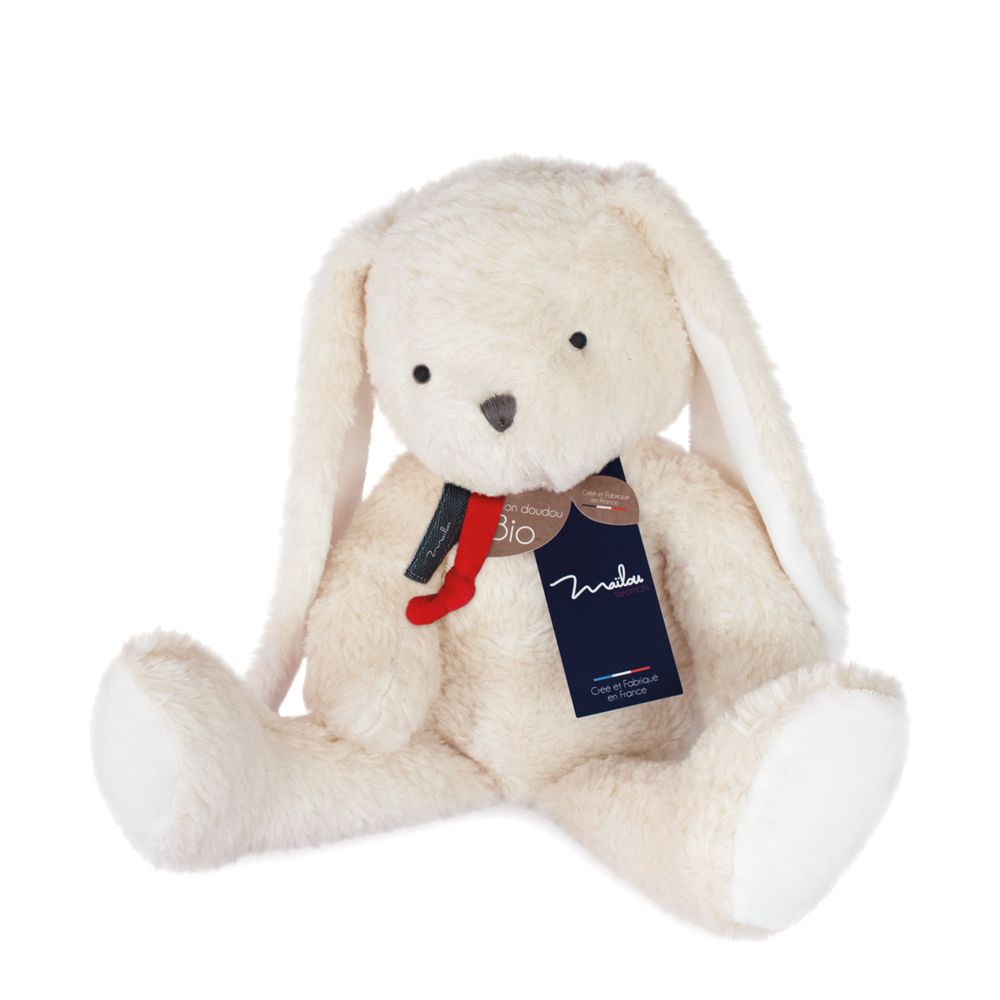 Soft toy - ORGANIC COTTON/GM rabbit doll - MAILOU TRADITION - DOUDOU ET COMPAGNIE