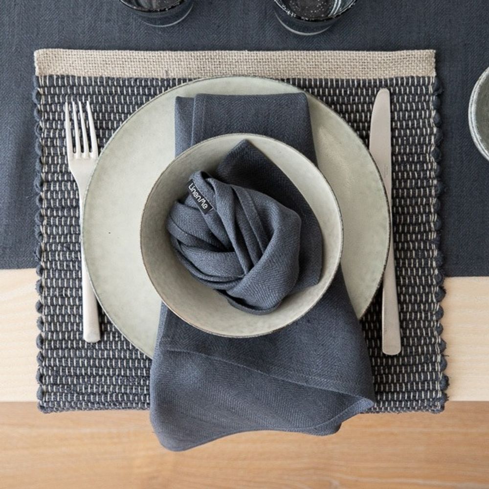 Sets de table - Set de table en lin tissé à la main Lara - LINENME