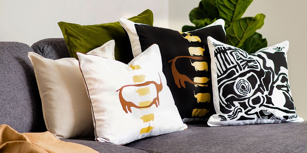 Coussins textile - COUSSIN TSODILO NOIR IVOIRE - SOMETHING SINCERE