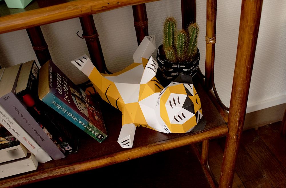 Objets de décoration - Décoration en papier - Trophée "Babies" Tigre - AGENT PAPER