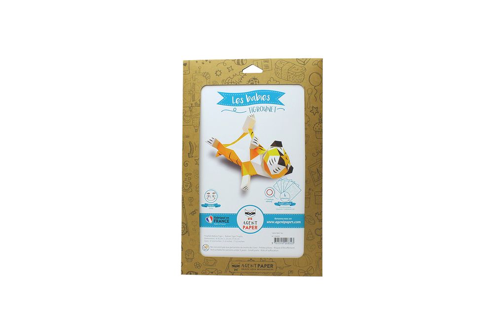 Objets de décoration - Décoration en papier - Trophée "Babies" Tigre - AGENT PAPER