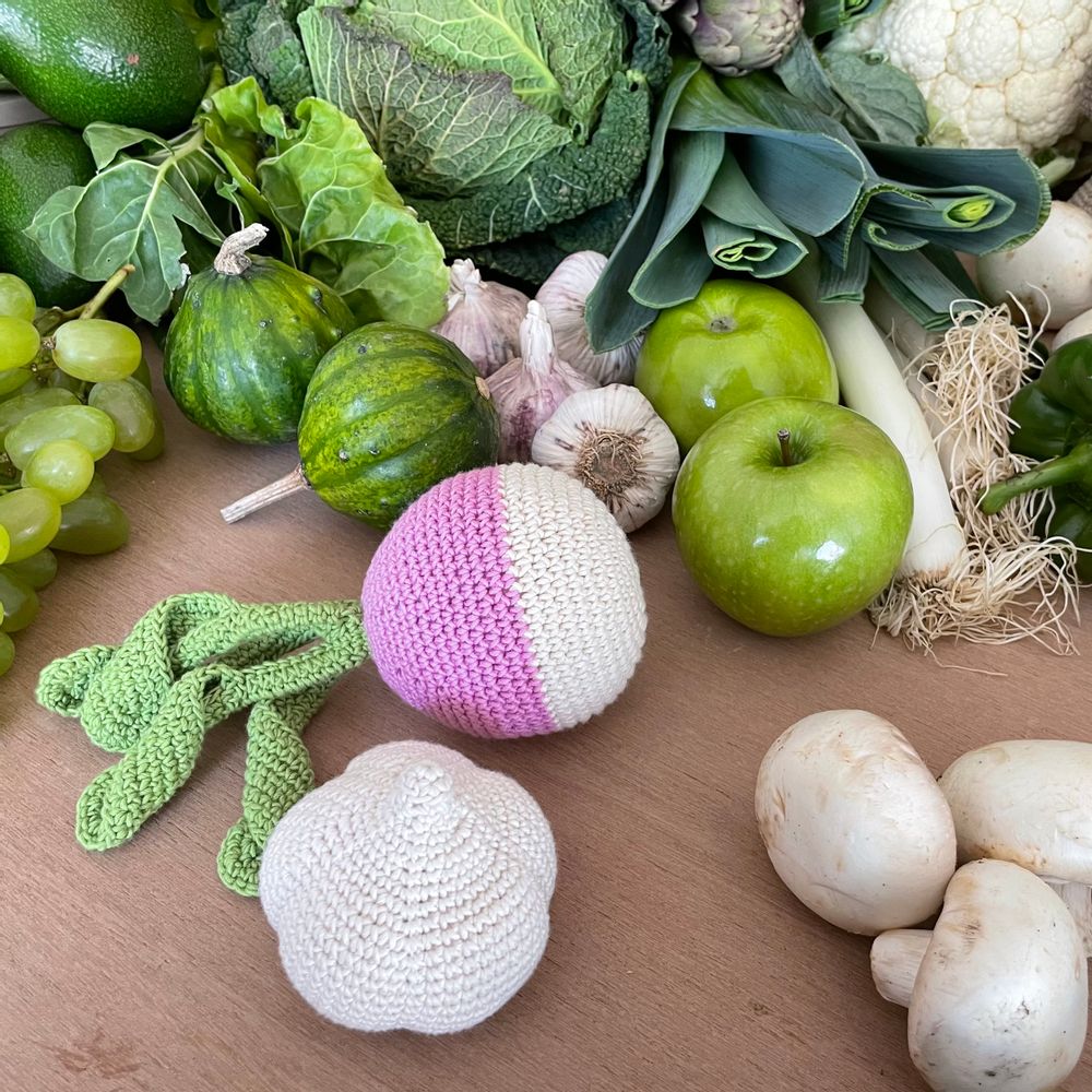 Toys - TURNIP - BABY RATTLE 100% ORGANIC COTON - MYUM - THE VEGGY TOYS