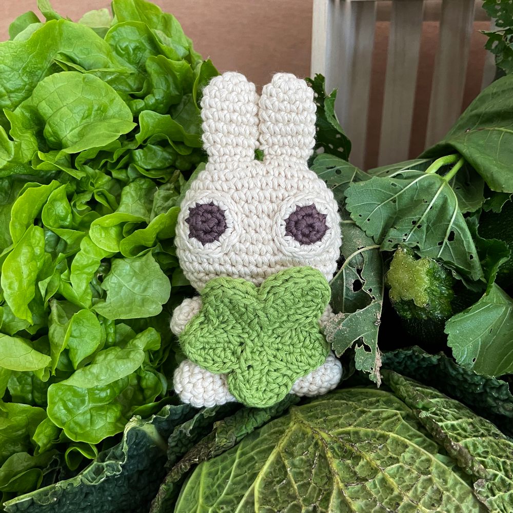 Jouets enfants - PINPIN LE LAPIN - HOCHET POUR BÉBÉ EN COTON BIO - MYUM - THE VEGGY TOYS