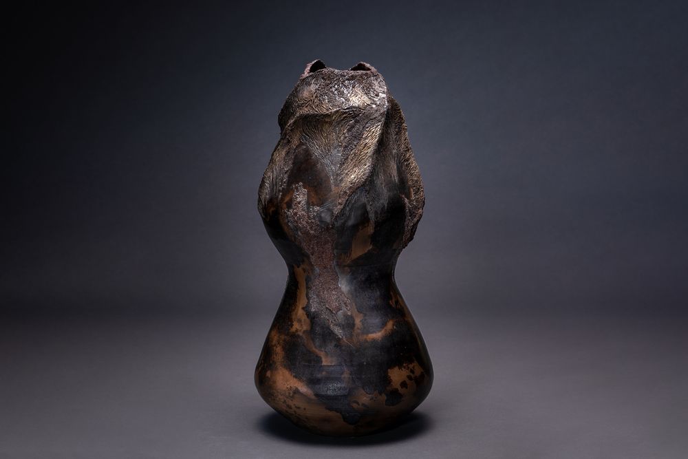 Ceramic - Albanegra XXXII Sculpture - CLAIRE FRECHET