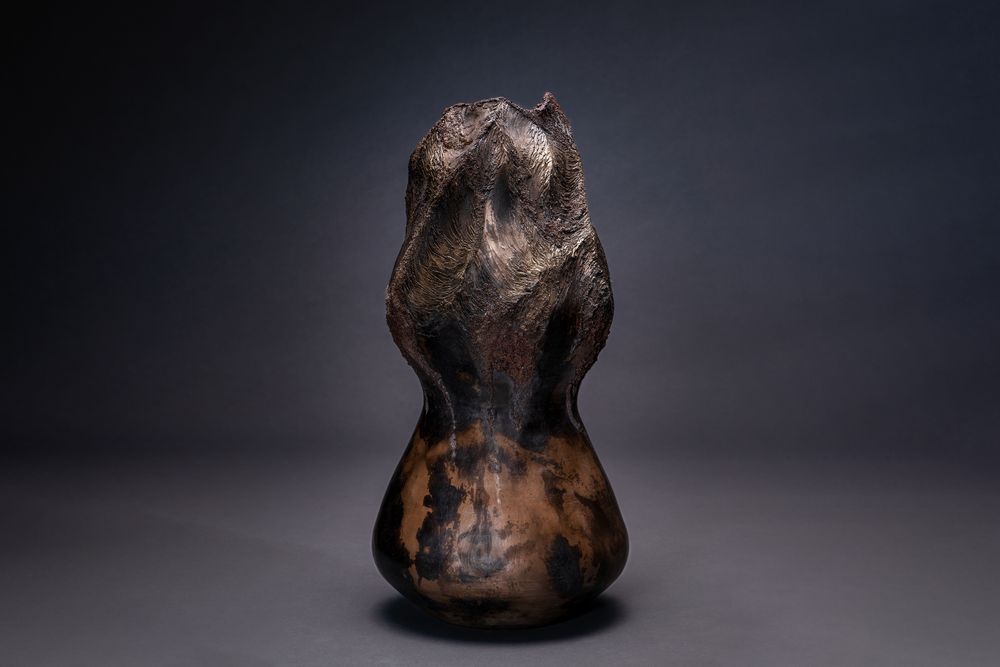 Ceramic - Albanegra XXXII Sculpture - CLAIRE FRECHET