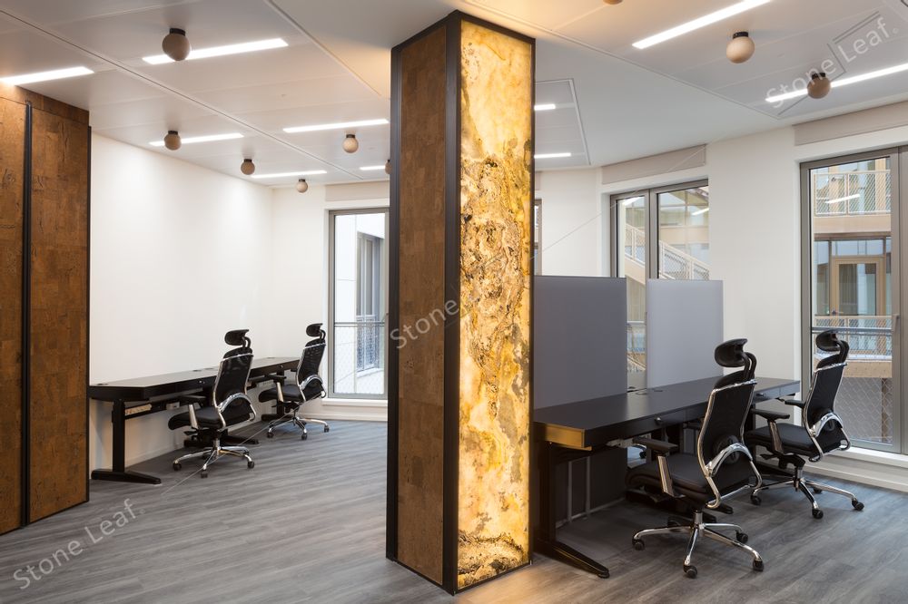 Office design and planning - Translucent Wall Cladding Prague - STONELEAF