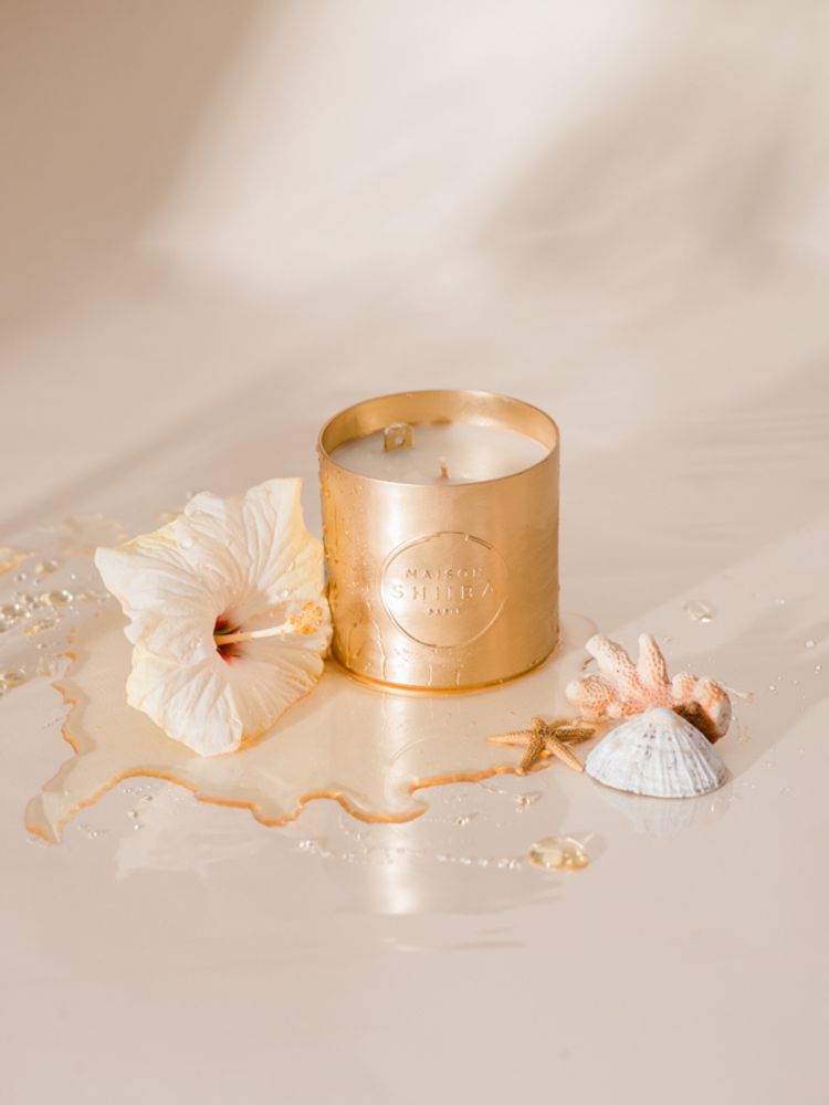 Customizable objects - Engraved Message Candle | Monoi Scent | 190 gr - MAISON SHIIBA