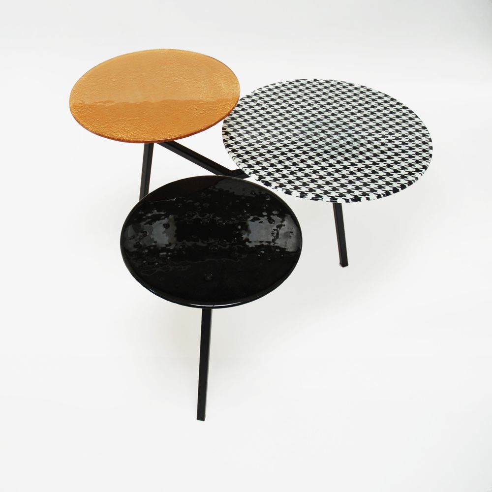 Tables basses - Toutes les 3 tables basses en verre d'art faites à la main - BARANSKA DESIGN