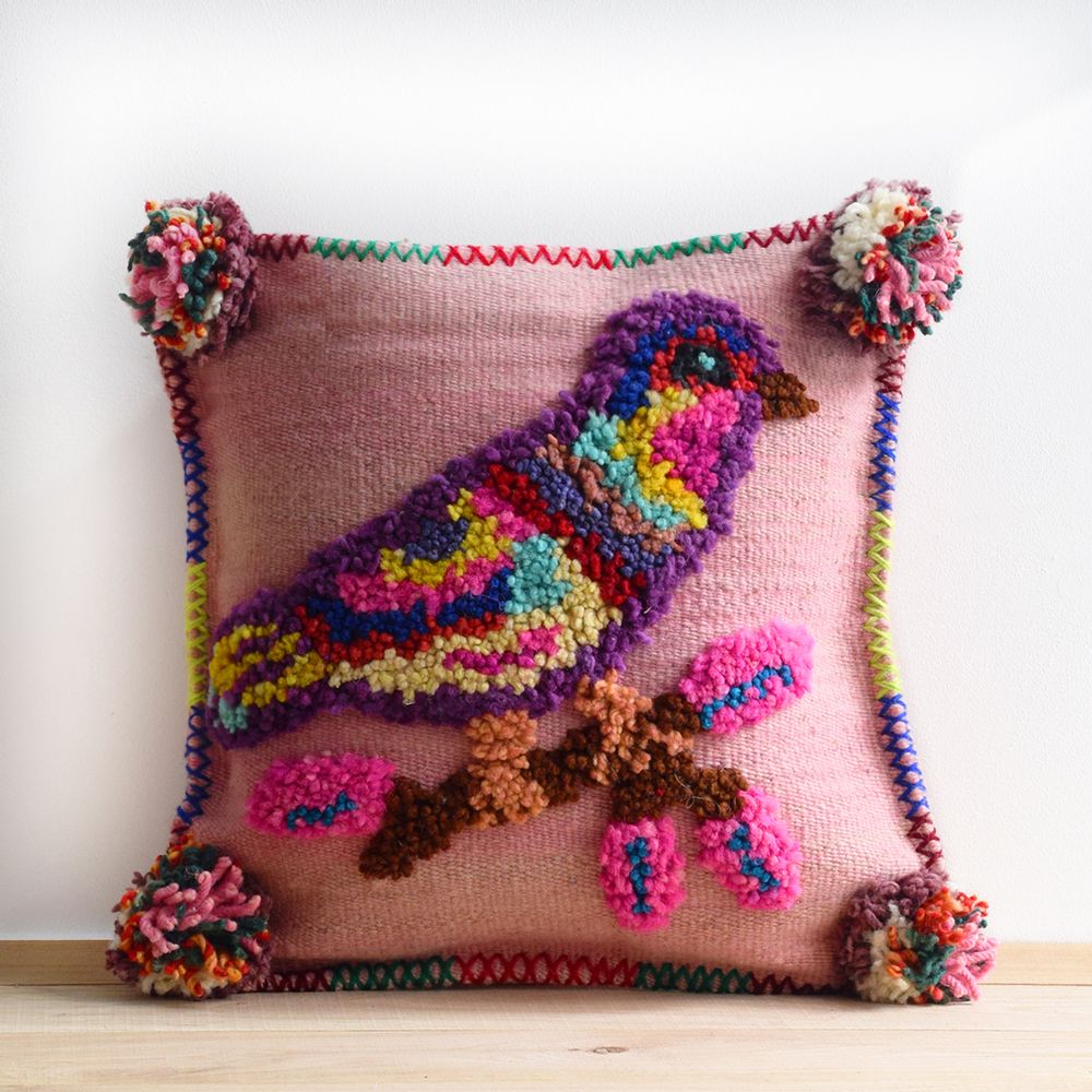 Fabric cushions - Cushions “Nathalie's birds” - PO! PARIS