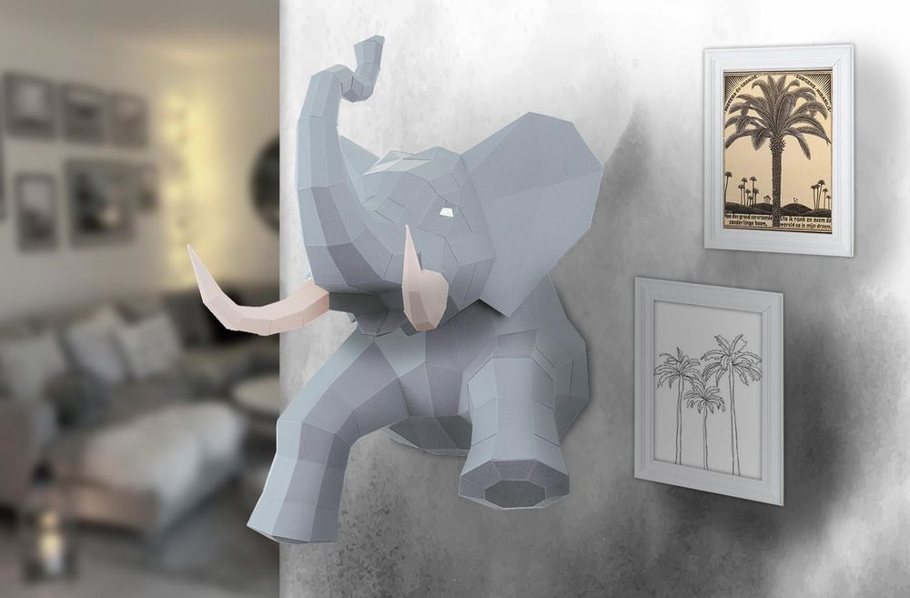 Other wall decoration - Paper Decoration - Elephant Trophy - AGENT PAPER