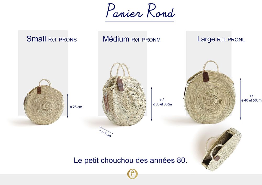 Paniers - Panier Rond – L’Intemporel Personnalisable - ORIGINAL MARRAKECH