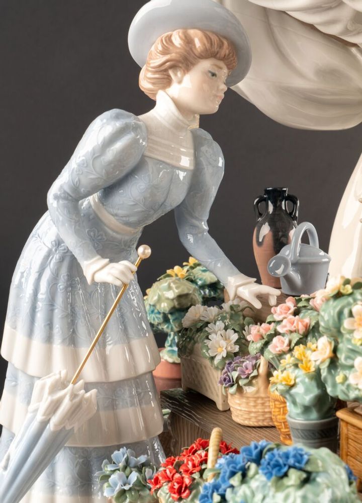 Sculptures, statuettes et miniatures - Flower's Market - Lladró High Porcelain Édition limitée faite à la main - LLADRÓ