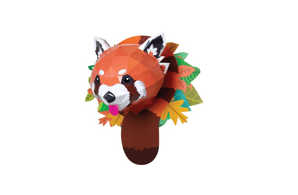 Objets de décoration - Décoration en papier - Trophée panda roux - AGENT PAPER