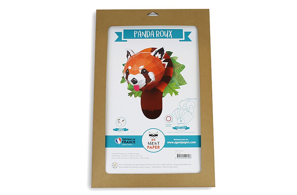 Objets de décoration - Décoration en papier - Trophée panda roux - AGENT PAPER