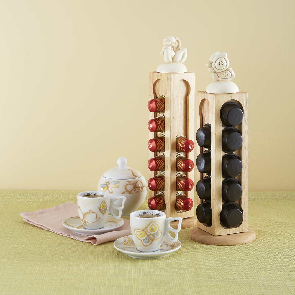 Tasses et mugs - Lot de 2 tasses à café Elegance avec sucrier - THUN - LENET GROUP