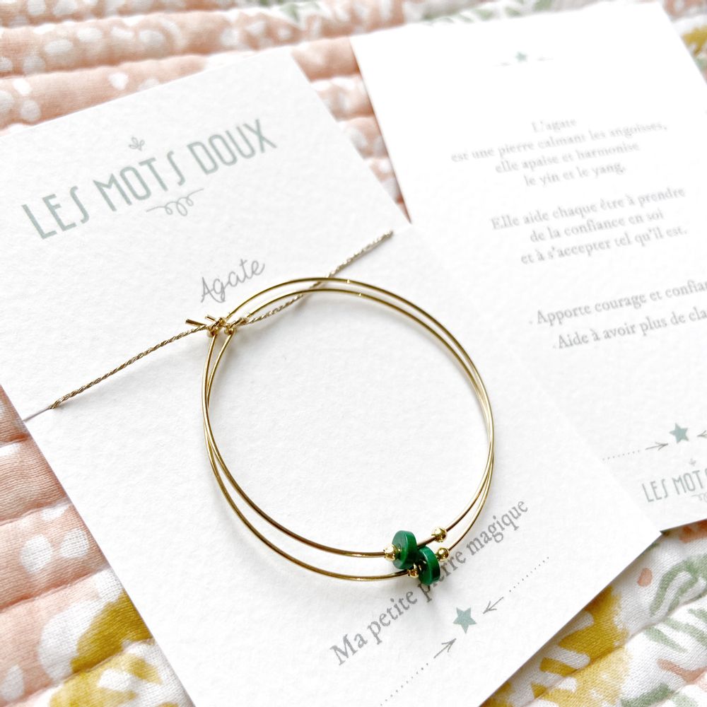 Jewelry - "Agate" Magic Stone Creoles - LES MOTS DOUX