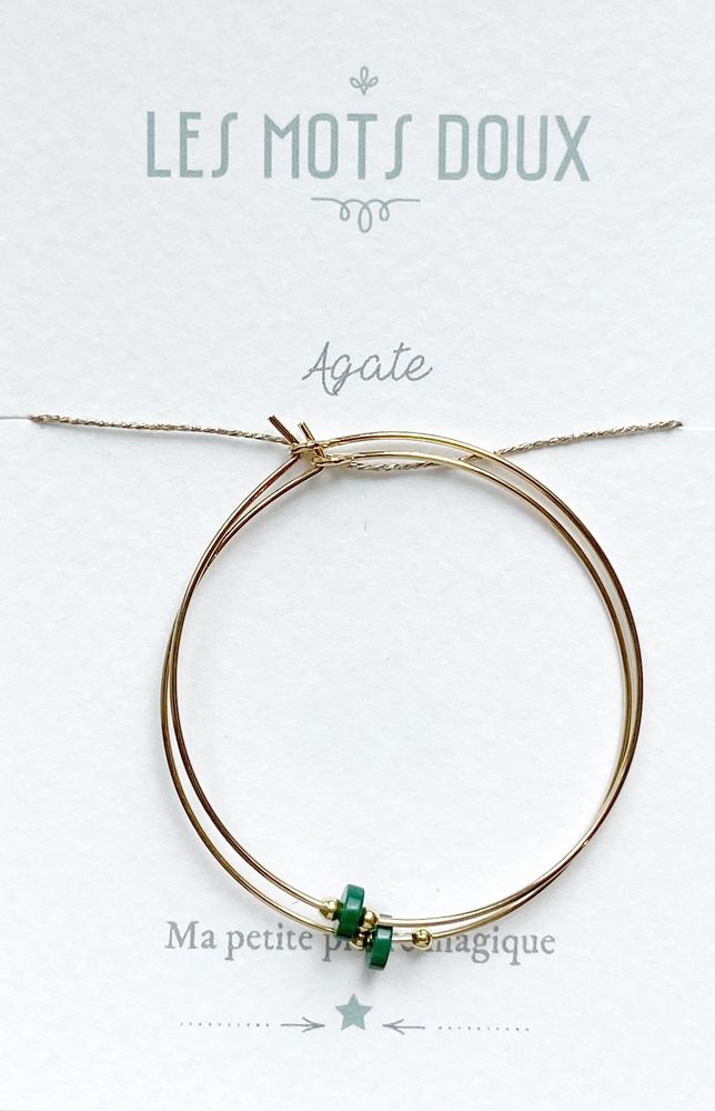 Jewelry - "Agate" Magic Stone Creoles - LES MOTS DOUX