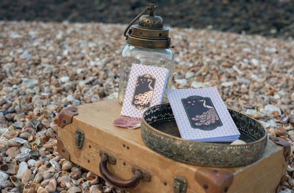 Stationery - Stationery - Peacock Notebook Gold - AGENT PAPER
