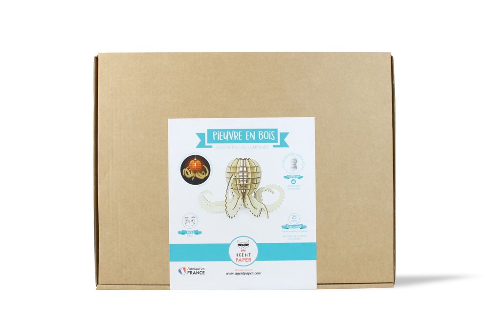 Objets de décoration - Décoration en bois - Lampe pieuvre - AGENT PAPER