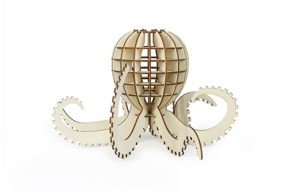 Objets de décoration - Décoration en bois - Lampe pieuvre - AGENT PAPER