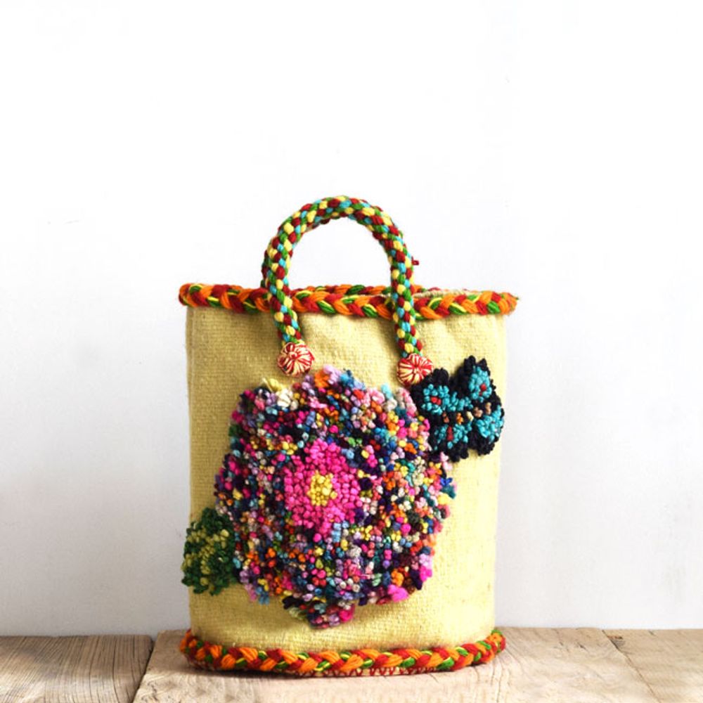 Bags and totes - "Nathalie's butterflies" - Basket - PO! PARIS