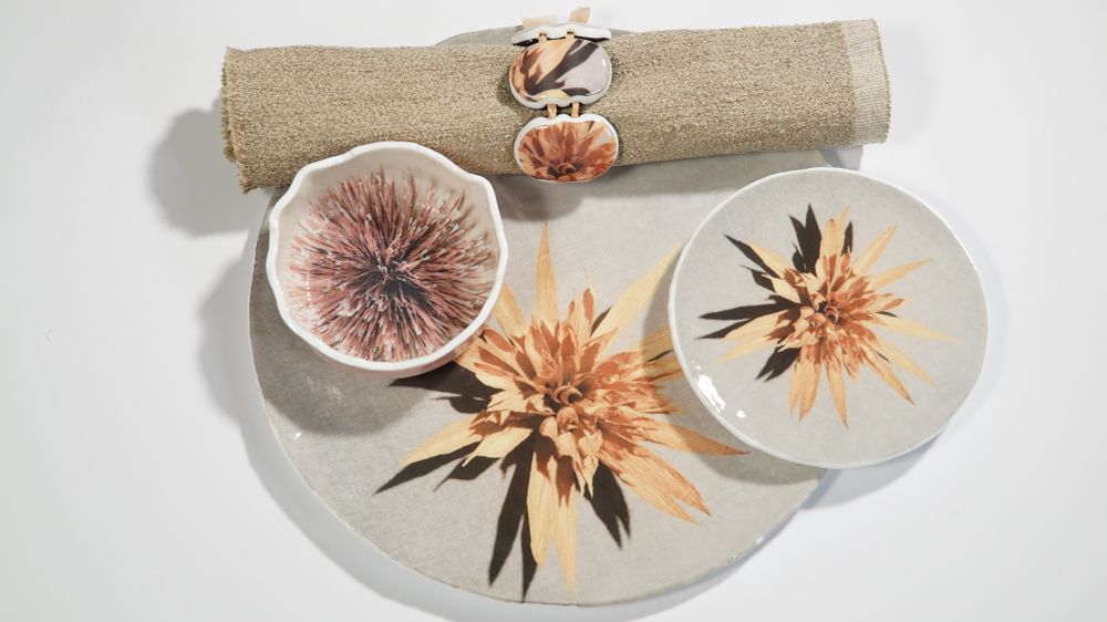 Decorative objects - “Fiori”  Plate Ø18cm - VETROFUSO DI DANIELA POLETTI