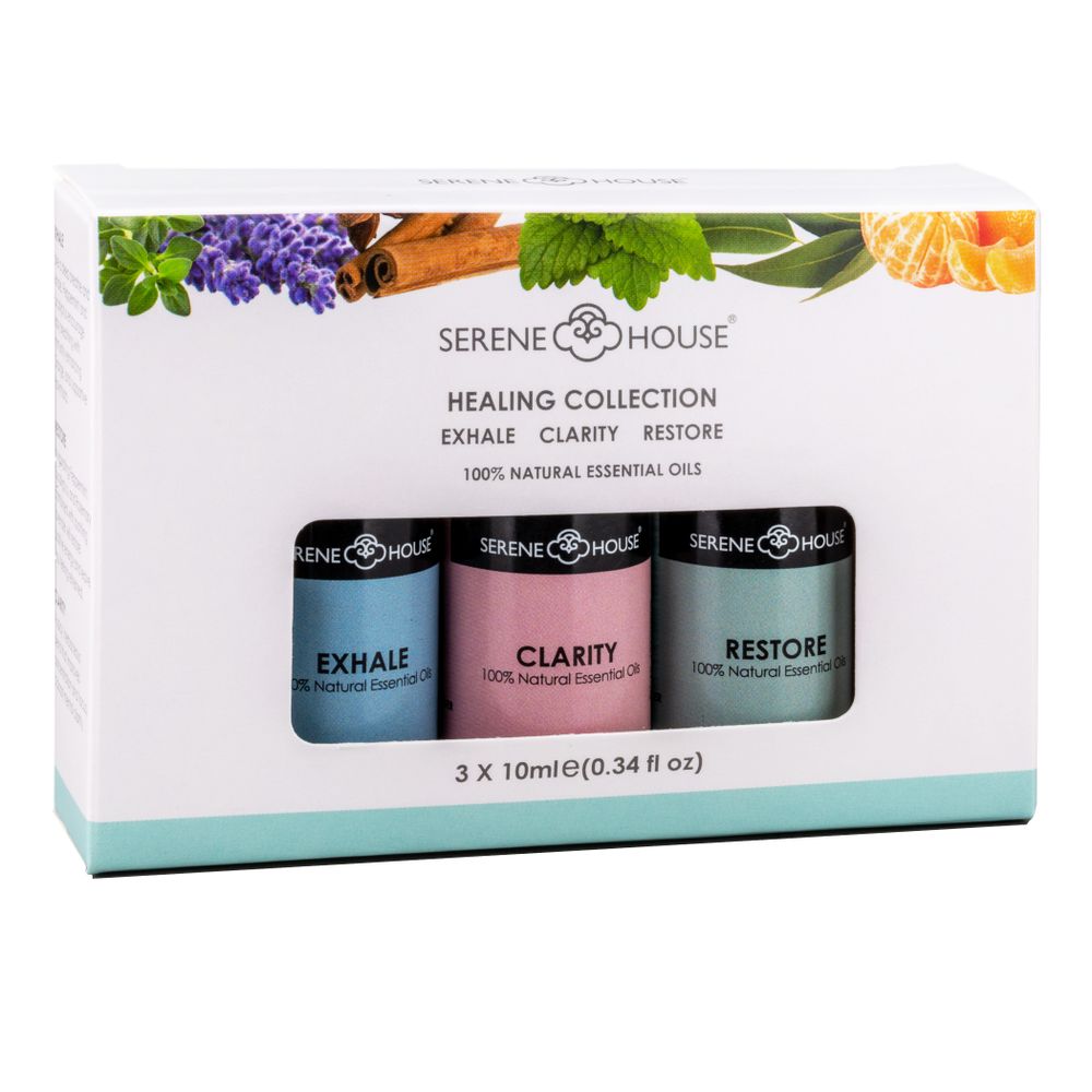 Scent diffusers - Healing Collection - 3 x 10 ml - Exhale, Clarity, Restore - SERENE HOUSE