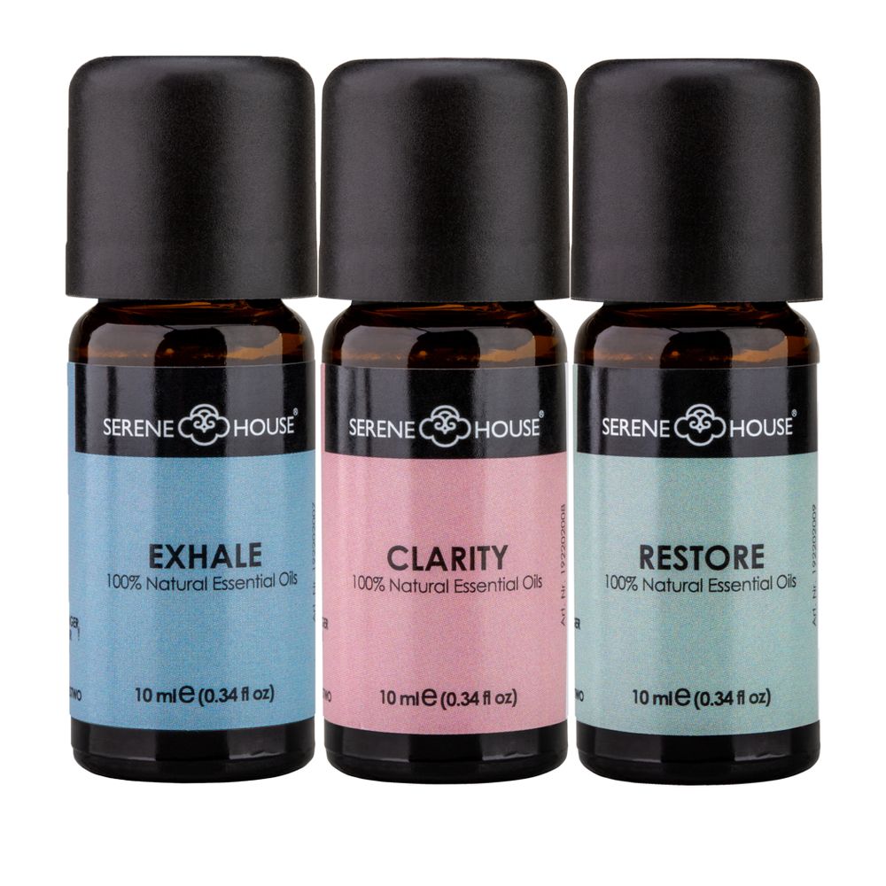 Scent diffusers - Healing Collection - 3 x 10 ml - Exhale, Clarity, Restore - SERENE HOUSE