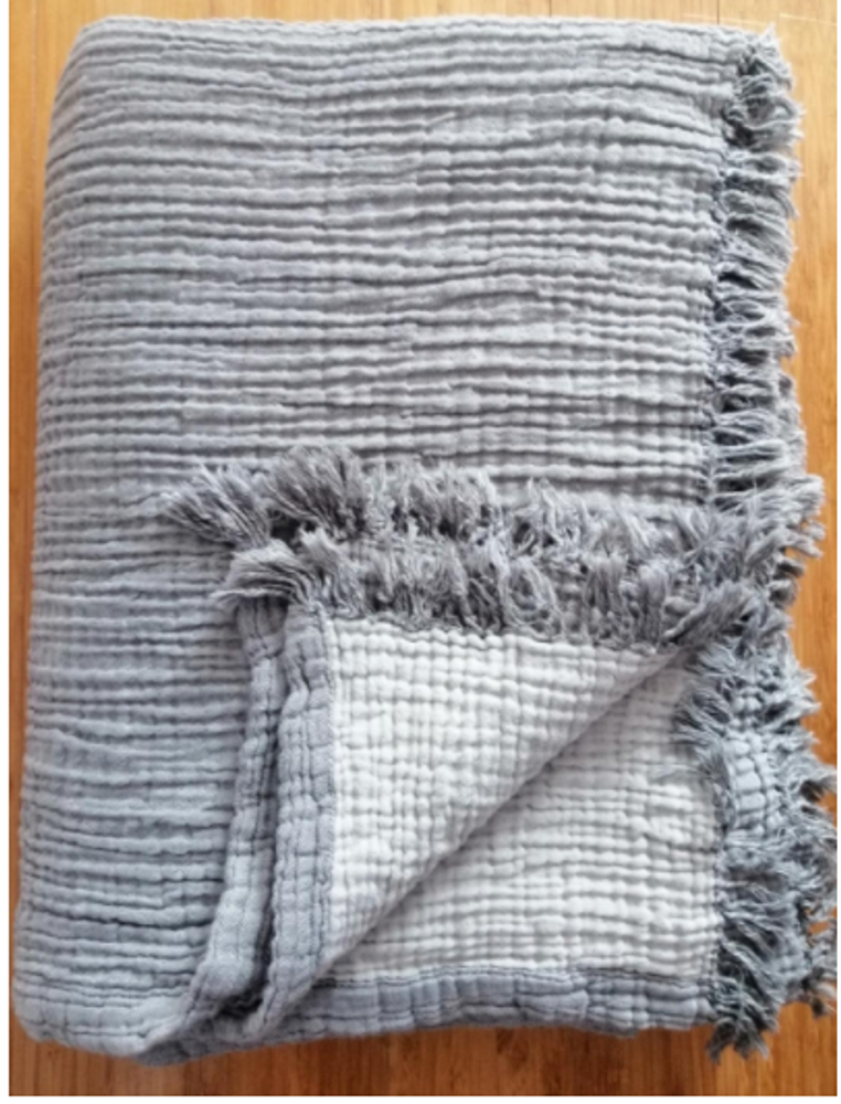 Linge de lit - PLAID DESSUS DE LIT MOUSSELINE COTON - NADIA DAFRI PARIS