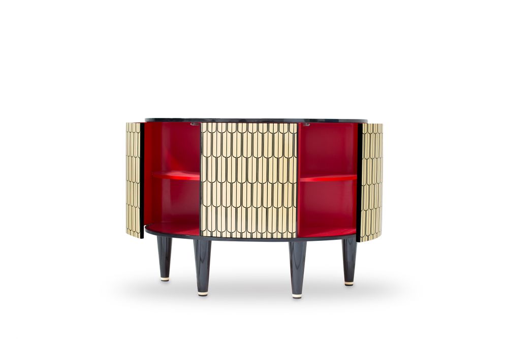 Console table - The Sheik Cabinet - SCARLET SPLENDOUR