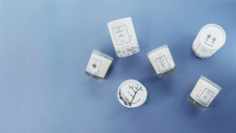 Gifts - Garden in winter - Candles Made in France - Vegetable wax - ABEILLUS FRAGRANCE