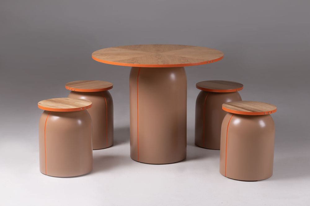 Dining Tables - STONESETS Sol Dining Table and Stools - DESIGN PHILIPPINES LIFESTYLE