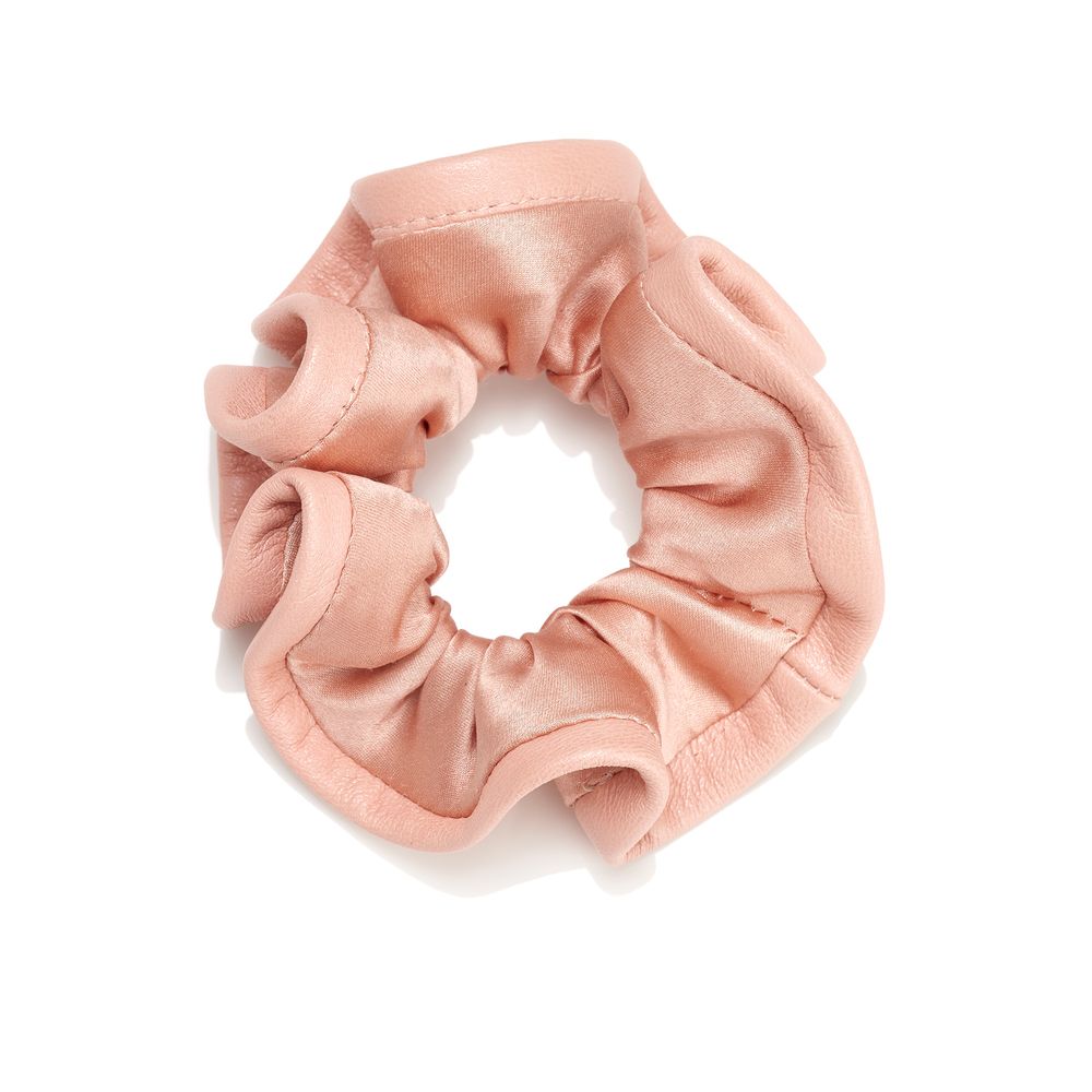 Accessoires cheveux - Chouchou en soie et cuir JAZZY - VALÉRIE VALENTINE