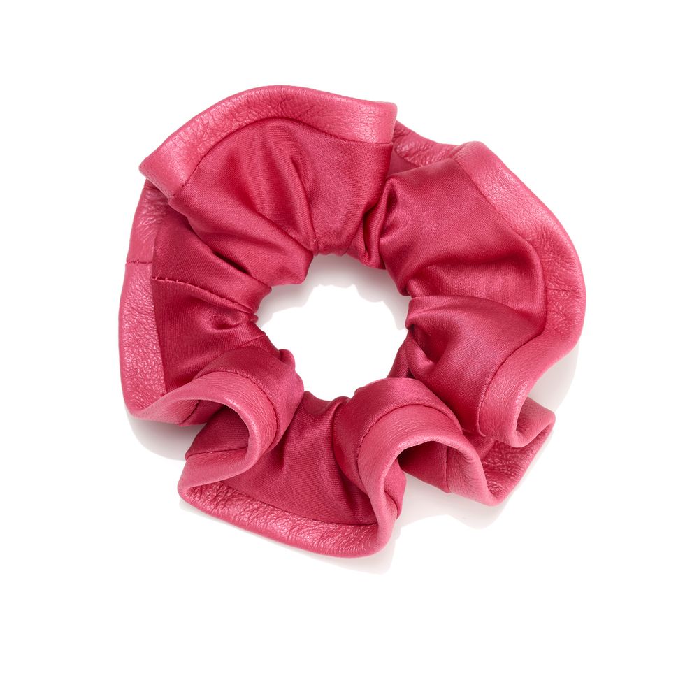 Accessoires cheveux - Chouchou en soie et cuir JAZZY - VALÉRIE VALENTINE