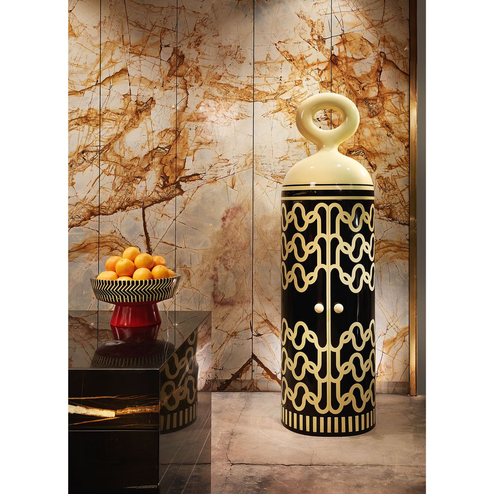 Shelves - Madame Verdoux Bar Cabinet - SCARLET SPLENDOUR