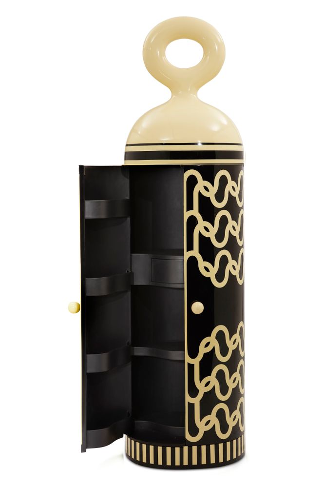 Shelves - Madame Verdoux Bar Cabinet - SCARLET SPLENDOUR