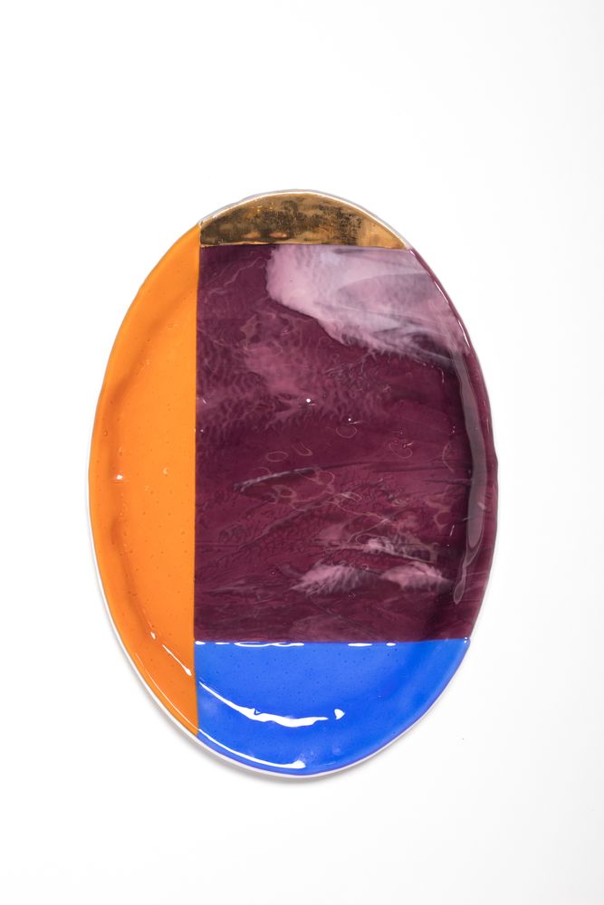 Plats et saladiers - Plateau « Bauhaus » 34x24cm - VETROFUSO DI DANIELA POLETTI