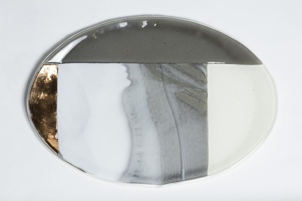 Plats et saladiers - Plateau « Bauhaus » 34x24cm - VETROFUSO DI DANIELA POLETTI